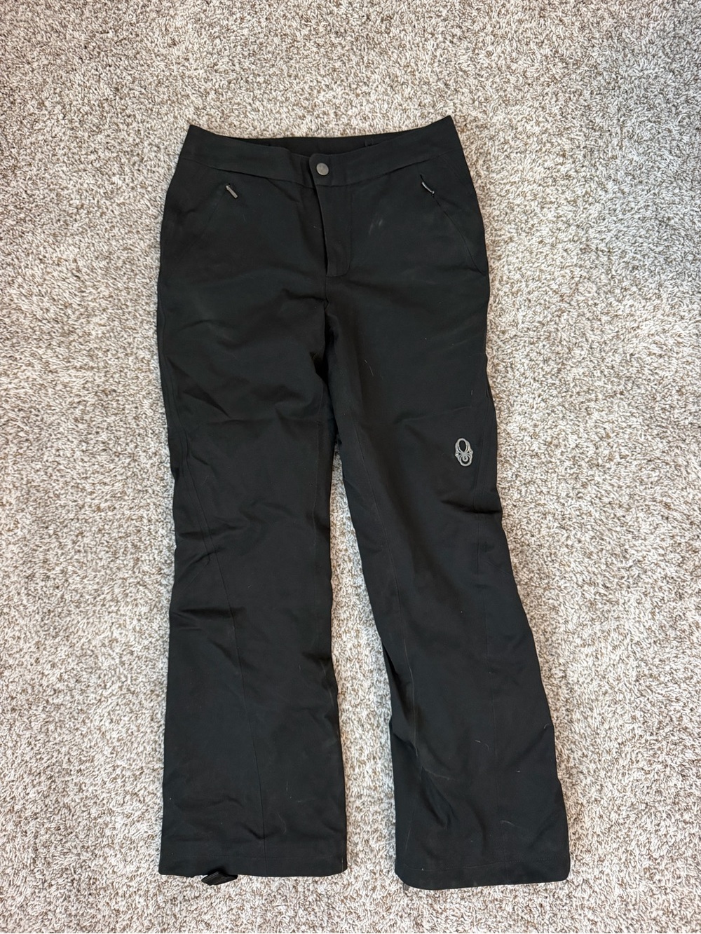 Spyder Black Women’s ski pants with Subtle Logo Detail